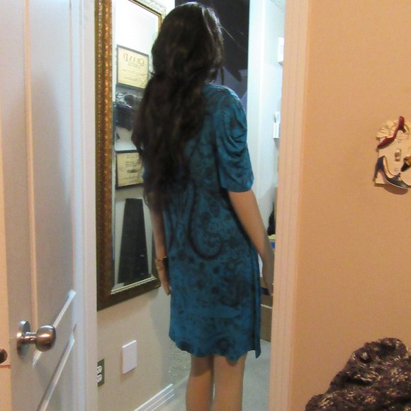 NEW  Blue Bling dress says small appears larger Check - Picture 4 of 16